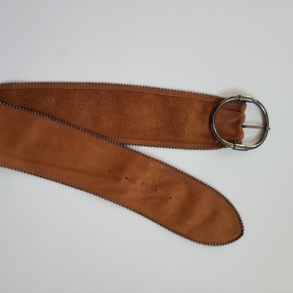. Berge Wide Leather Belt - Picture 4 of 6